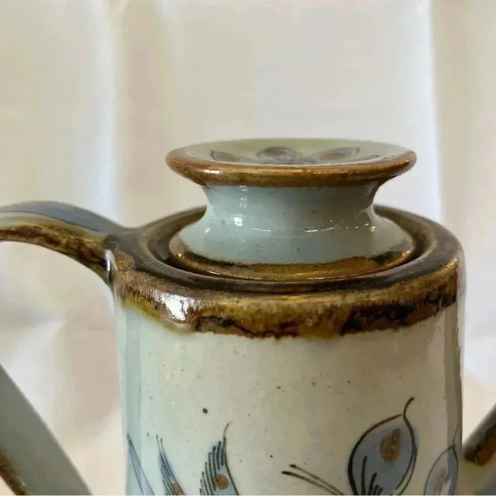 El Palomar Blue Bird Glazed Ceramic Tea/Coffee Pot - Picture 8 of 9